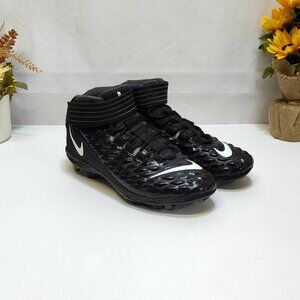 Nike Force Savage Pro 2 Black Football Cleats 9.5W CD9250-001 Durable Well Used